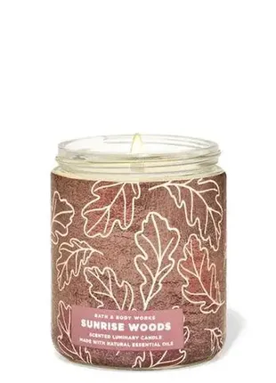 Ароматична свічка bath and body works sunrise woods