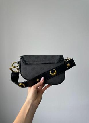 Нова сумка guess, шкіра + текстиль, еко шкіра, сумка гесс, фірмова канва, невеликого розміру4 фото