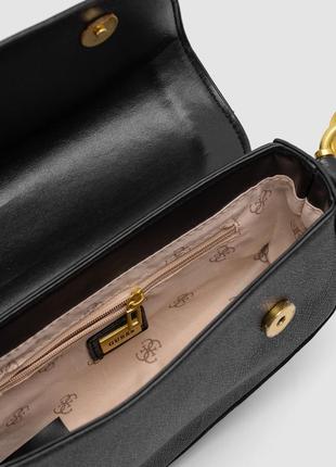 Нова сумка guess, шкіра + текстиль, еко шкіра, сумка гесс, фірмова канва, невеликого розміру9 фото
