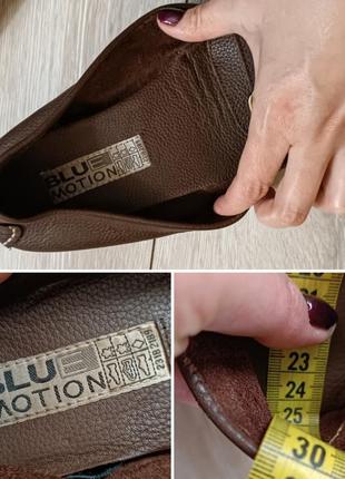 Брендовые туфли / лоферы / мокасины blue motion из натуральной мягкой кожи