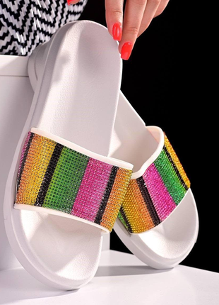 Шльопанці жіночі білі б1357 уцінка (читайте опис)