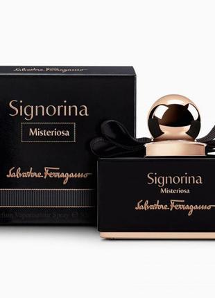 Salvatore ferragamo signorina misteriosa набор (парфюмированная вода 100мл + лосьон для тела 50мл + миниатюра