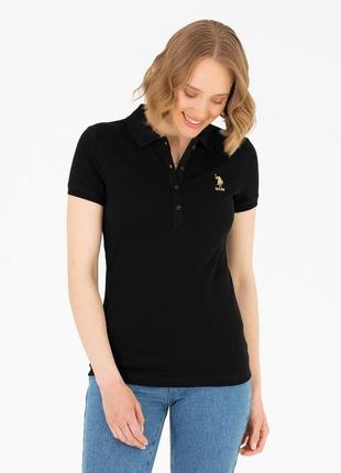 Polo черный короткий рукав