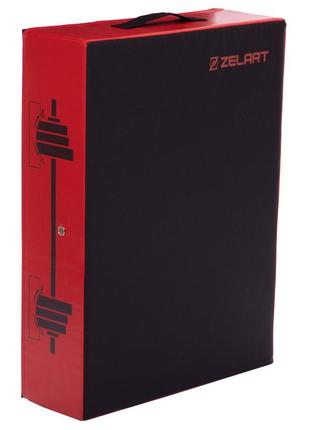 Амортизирующий мат для кроссфита fi-3629 красный-черный