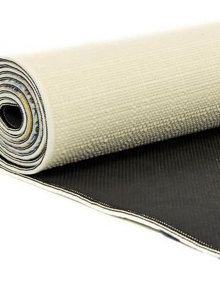 Килимок для йоги джутовий (yoga mat) двошаровий 3мм record fi-7156-3 (розмір 1,83мх0,61мх3мм, джут, каучук,5 фото