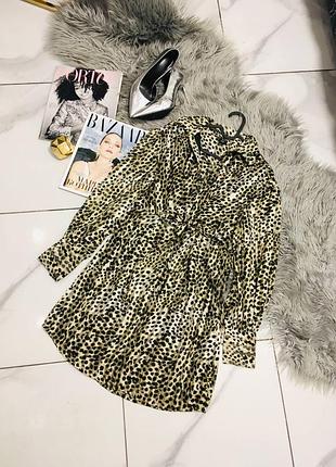 Леопардовое платье - рубашка river island