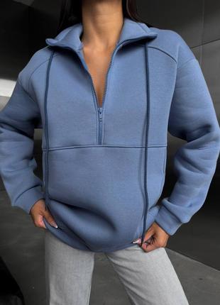 Качественная теплая кофта,3 цвета, батник, худи на флисе