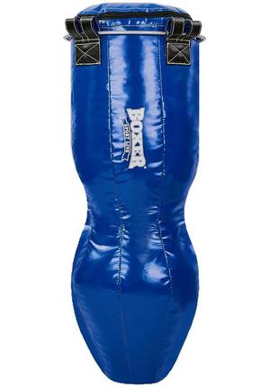Мішок боксерський силует пвх h-120см boxer 1025-01 (наповнювач-дрантя х-б, синій)2 фото