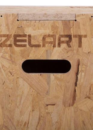 Бокс плиометрический деревянный zelart box-wood fi-3636-2 1шт 70см5 фото