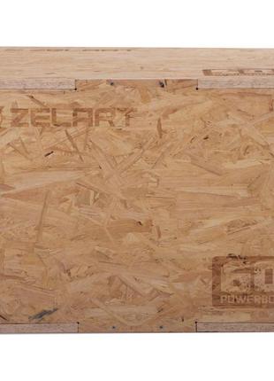 Бокс плиометрический деревянный zelart box-wood fi-3636-2 1шт 70см4 фото