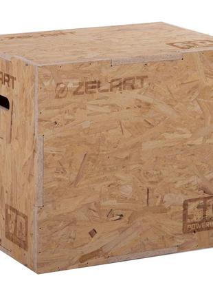 Бокс пліометричний дерев'яний zelart box-wood fi-3636-2 1 шт 70 см