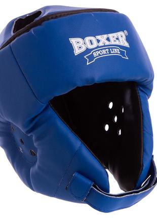 Шлем боксерский открытый с усиленной защитой макушки кожвинил boxer 2030 m-l цвета в ассортименте2 фото
