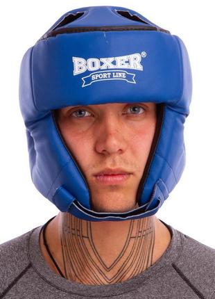 Шлем боксерский открытый с усиленной защитой макушки кожвинил boxer 2030 m-l цвета в ассортименте8 фото