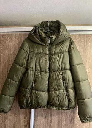 Куртка пуффер primark green hooded puffer