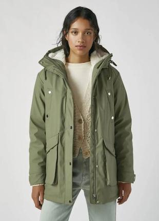 Куртка парка pull&bear зимняя женская