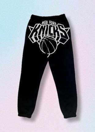 Спортивні штани nba new york knicks байкові на флісі