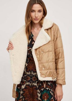 Новая женская теплая куртка в стиле stradivarius на меху на осень на зиму для прогулок