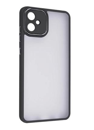 Чехол fiji lens для samsung galaxy a05 (a055) бампер матовый с защитой блока камер black
