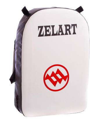 Макивара прямая zelart zb-6108 52x35x10см 1шт белый-черный