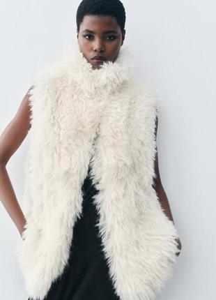 Жилет зі штучного хутра zw collection zara