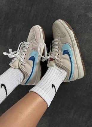 Кроссовки в стиле nike sb dunk
 ´85 double swoosh light grey / blue premium