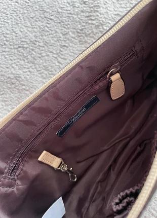 Свет бежевая сумка багет5 фото