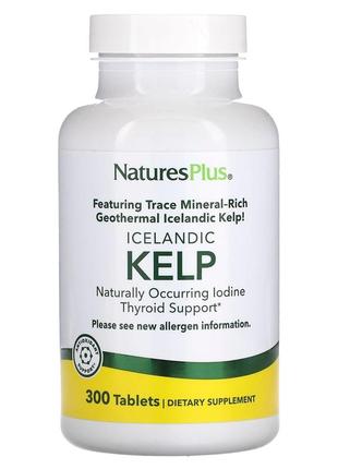 Келп naturesplus kelp 150 мкг натурального йоду 300 таблеток