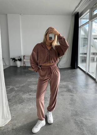 Спортивный велюровый костюм