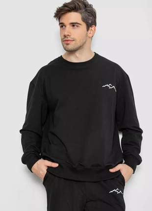 Спортивний чоловічий демісезонний костюм, колір чорний, 241r176