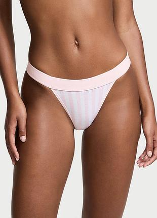 Трусики victoria’s secret оригинал бикини розовая полоска полоска лого резинка
