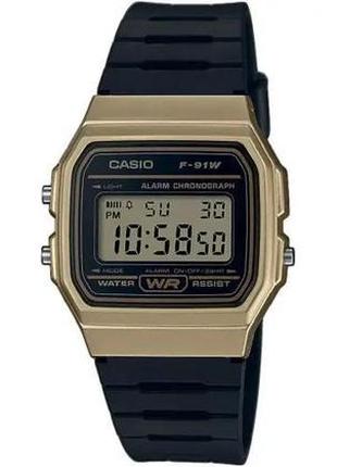 Часы casio f-91wm-9aef. золотистый