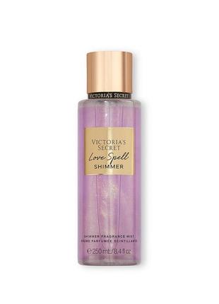 Обновленный дизайн 2024. шиммерный спрей для тела victoria's secret love spell (сша)