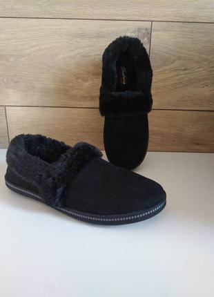 Меховые слипоны skechers