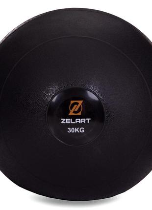 Мяч медицинский слэмбол для кроссфита zelart slam ball fi-2672-30 30кг черный