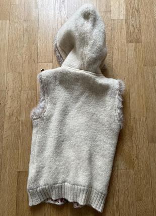 Fur lined hoodie зипка с мехом кофта с мехом на капюшоне меховая зипка