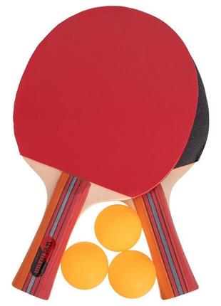 Набір для настільного тенісу weinixun mt-2113 2 ракетки 3 м'ячі чохол2 фото