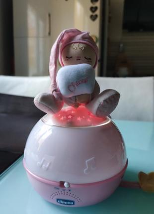 Музыкальный ночник-проектор звезды chicco