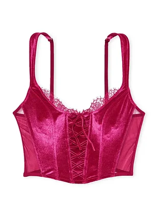 Новий бордовий оксамитовий корсет від victoria’s secret