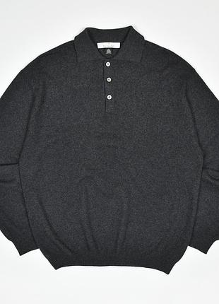 Кашемировый свитер trussardi размер l xl // кашемир шерсть кофта пуловер