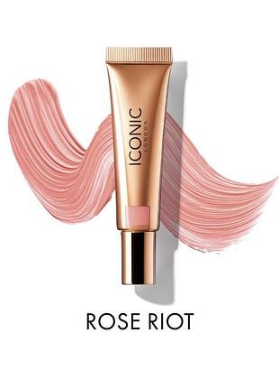 Жидкие гелевые румяна iconic london sheer blush rose riot