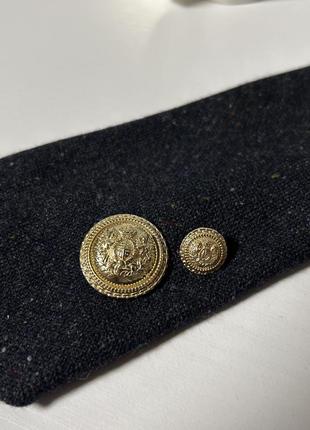 Металевий ґудзик на ніжці біле золото набір