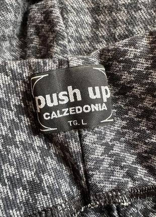Calzedonia лосины серо черные леггинсы push up