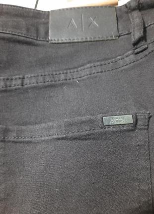 Черные узкие женские джинсы armani slim fit высокая посадка