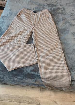 Брюки в клетку asos ( 100 cotton)