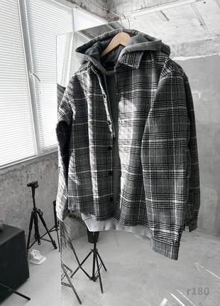 Мужская рубашка в клетку тепла приятна к телу ткань высокого качества плотная мужская