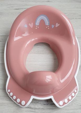Туалетне сидіння протиковзке "meteo" (рожеве) me-002-123 tega2 фото
