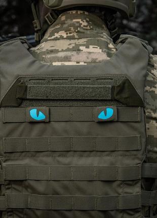 M-tac нашивка tiger eyes laser cut (пара) ranger green/blue/gid10 фото