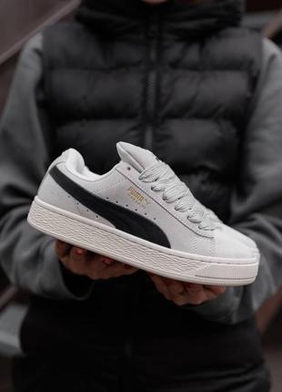 Кеды puma suede xl grey black (для мужчин и женщин)