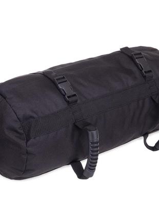 Сумка для кроссфита sandbag fi-6232-1 40lb (pu, вага до 18 кг, 4 філера для піску, чорний)