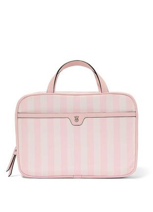 Тревел кейс косметичка victoria’s secret оригінал косметичка рожева смужка  полоска лого